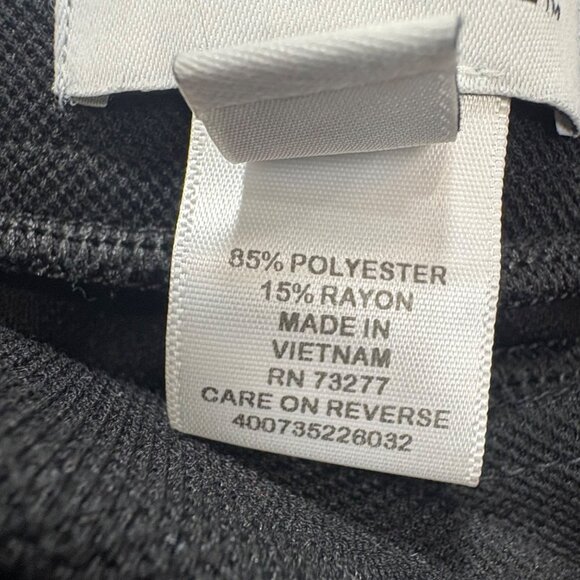 VTG Elle Womens Black Textured Pencil Skirt Lg Stretch Pull On Classic Dark Acad - Picture 6 of 8